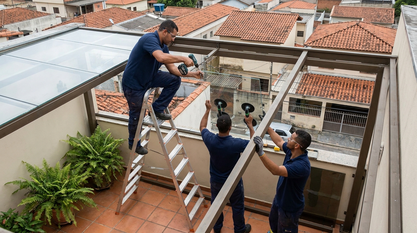 Cobertura de Vidro na Nova Rússia, Ponta Grossa‑PR