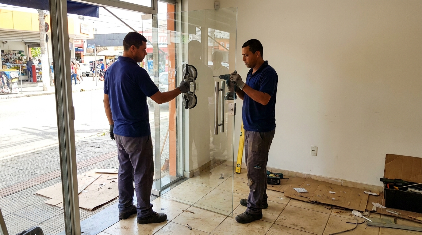 Portas em Vidro na Colônia Dona Luíza, Ponta Grossa‑PR